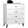 Kummut Akord Furniture Factory Mobi K-04, 37 x 60 x 73 cm, valge/must