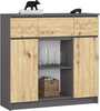 Kummut Akord K100, 101 x 35 x 98 cm, hall/pruun