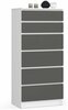 Kummut Akord K60, 60 x 40 x 130 cm, valge/hall