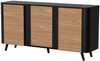 Kummut Cama Meble Volare, 151 x 39 x 75 cm, must/pähkel