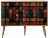 Kummut Kalune Design Mega 723, 120 x 36 x 90 cm, mitmevärviline/tamm