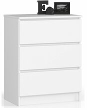 Kummut Akord Nore K60, 60 x 40 x 77 cm, valge