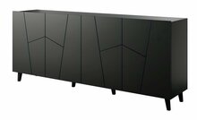 Kummut Cama Meble Etna, 200 x 42 x 82 cm, must matt
