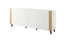 Kummut Cama Meble Faro, 200 x 42 x 82 cm, valge matt + tamm craft