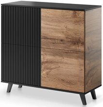 Kummut Halmar Random KM-2, 40 x 100 x 95 cm, pruun/must