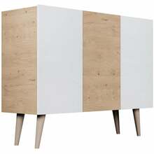 Kummut Kocot Kids Toronto, tamm/valge, 120 x 39.5 x 95.5 cm