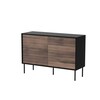 Kummut Cama Meble Cortina 1D3S, 120 x 40 x 81 cm, must/pähkel
