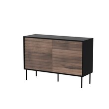 Kummut Cama Meble Cortina 1D3S, 120 x 40 x 81 cm, must/pähkel