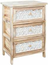 Kummut Home4You Kaseke, 40 x 29 x 58 cm, 3 sahtliga, naturaalne