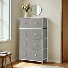 Kummut Songmics LTS514L10, 30 x 56 x 93 cm, 5 sahtliga, helehall-valge