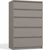 Kummut Top E Shop Malwa M5 GLINA, 70 x 40 x 110 cm, pruun/hall