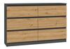 Kummut Top E Shop Malwa M6, 30 x 120 x 75 cm, antratsiit/tamm