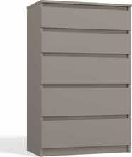 Kummut Top E Shop Malwa M5 GLINA, 70 x 40 x 110 cm, pruun/hall