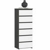 Kummut Akord CL6, 35 x 40 x 109 cm, valge/grafiit