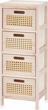 Kummut Gift Decor Rattan, 27 x 73 x 25 cm, 4 sahtlit