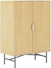 Kummut Home4You Bassel, 80 x 40 x 110 cm, 3D melamiin, pruun/beež
