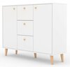 Kummut ADRK Besa, 35 x 120 x 93 cm, valge/pruun