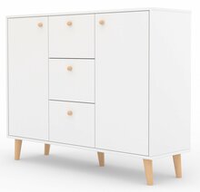 Kummut ADRK Besa, 35 x 120 x 93 cm, valge/pruun