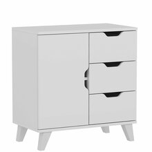 Kummut Kalune Design Valencia 3+1, 40 x 72 x 76 cm, valge