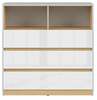 Kummut Black Red White Nandu KOM3S, 90 x 39 x 91 cm, tamm/valge/hall