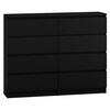 Kummut Top E Shop Malwa M8, 120 x 40 x 97 cm, must