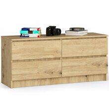 Kummut Akord Furniture Factory K120 4SZ CLP, 40 x 120 x 55 cm, pruun/tamm
