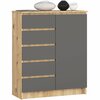 Kummut Akord Furniture Factory K80, 35 x 80.5 x 97 cm, pruun/grafiit