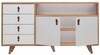 Kummut Kalune Design Lavina 811MDD3914, 140 x 40 x 89 cm, tamm/valge