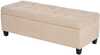 Polsterdatud pink panipaigaga Homcom, 125 x 49 x 41,5 cm, beež