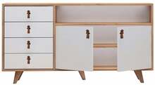 Kummut Kalune Design Lavina 811MDD3914, 140 x 40 x 89 cm, tamm/valge