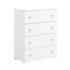 Kummut Adrk Furniture Elza, valge/roosa