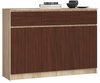 Kummut Akord Furniture Factory K140, 40 x 138 x 99 cm, 3 sahtliga, tamme värvi/pruun