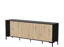 Kummut Cama Meble Merci, 200 x 40 x 74 cm, must/artisani tamm