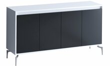 Kummut Kalune Design Peeta, 40 x 140 x 94 cm, valge/must