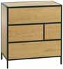 Kummut Home4You Hedvig, 40 x 70 x 74.5 cm, pruun/must