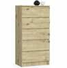 Kummut Akord K60, 60 x 40 x 121 cm, tamm/pruun