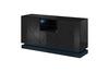 Kummut Cama Meble QIU 2D1K, 150 x 41.5 x 75 cm, must läikiv