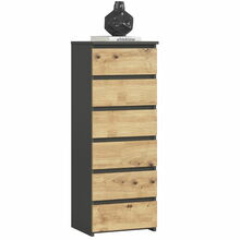 Kummut Akord CL6, 35 x 40 x 109 cm, tamm/grafiit