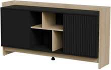 Kummut Cama Meble Porto 2D, 150 x 38 x 77 cm, tamm/must
