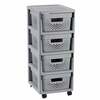 Kummut Curver Infinity, 4 sahtliga, 30 x 36 x 69 cm, hall