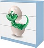 Kummut Kocot Kids Babydreams Baby Dino, sinine/valge, 41 x 80 x 80.5 cm