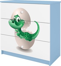 Kummut Kocot Kids Babydreams Baby Dino, sinine/valge, 41 x 80 x 80.5 cm