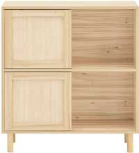 Kummut Sobuy FSB87-N, 2 liuguksega, 80 x 35 x 93 cm, valge/must