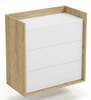 Kummut Halmar Mobius 3S, 78 x 41 x 83 cm, tamm/valge