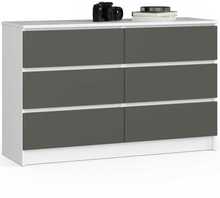 Kummut Akord K120, 40 x 120 x 77 cm, valge/hall
