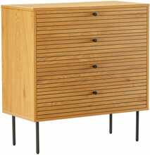 Kummut Home4you Line 45130, 80 x 40 x 85 cm, tamm/pruun
