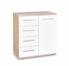 Kummut Halmar Lima KM-2, 40 x 77 x 82 cm, tamm/valge