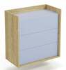 Kummut Halmar Mobius 3S, 78 x 41 x 83 cm, tamm/sinine