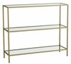 Põrandariiul Kalune Design D101, 30 x 100 x 85 cm, läbipaistev/kuldne