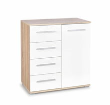 Kummut Halmar Lima KM-2, 40 x 77 x 82 cm, tamm/valge